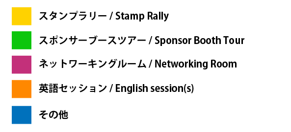 日本語セッション以外に参加したイベントのグラフの凡例